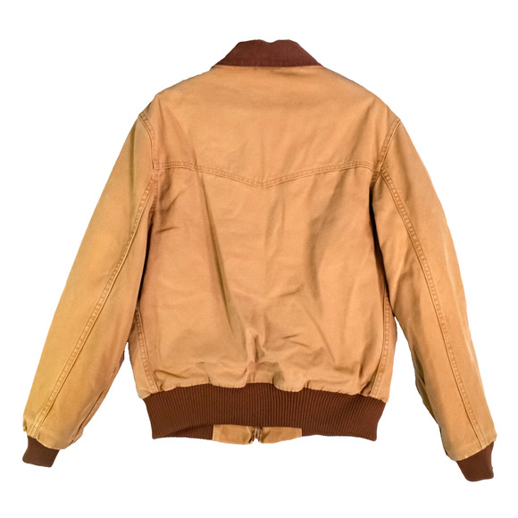 Muleskin By Carhartt Workwear Jacket Beige Men's Size M 100% Cotton Canvas - Picture 2 of 15